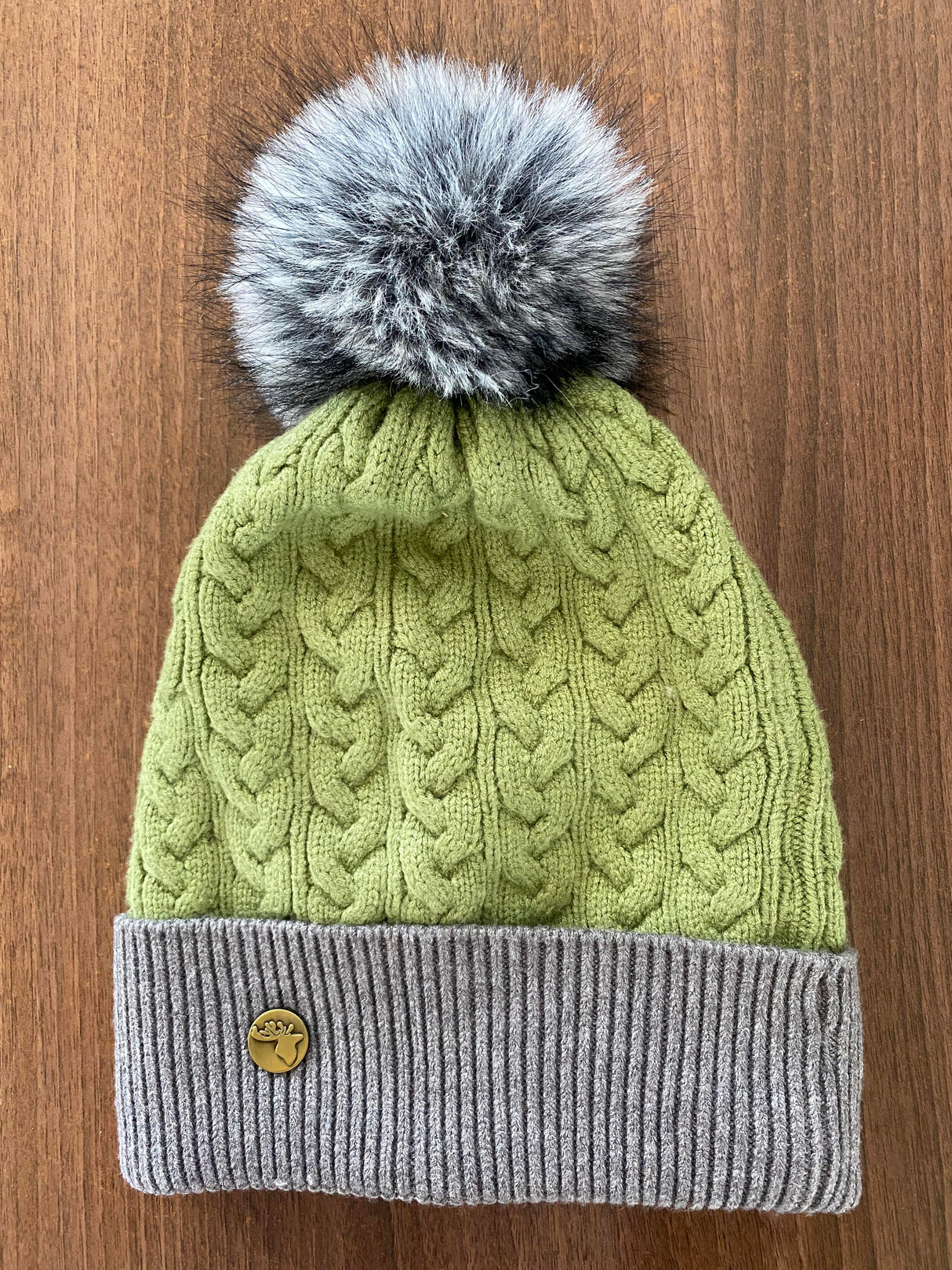House of Tweed Luxury Plaited Ladies Pom Pom Bobble Beanie Hats