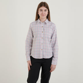 Country Classics Womens Check Long Sleeve Shirt - Beaver Red - Just £16.99! Shop now at Warwickshire Clothing. 