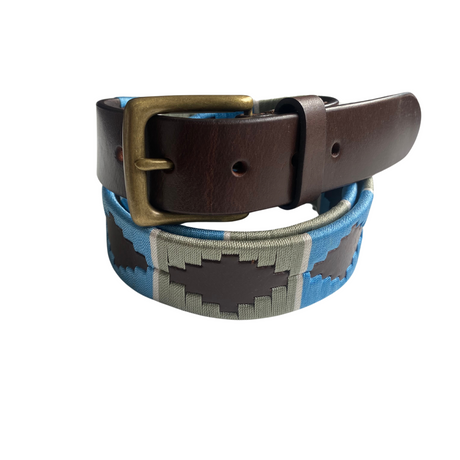 Hazy Blue Men's Leather Brown Polo Belt - Just £24.99! Shop now at Warwickshire Clothing. 