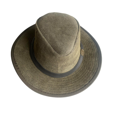 Hazy Blue Unisex Leather Fedora-Style Hat - Tamworth - Just £24.99! Shop now at Warwickshire Clothing. 