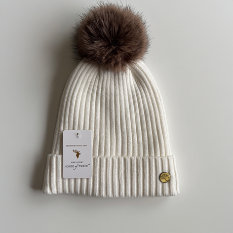 House Of Tweed Womens Luxury Warm Pom Pom Beanie Hat - Just £13.99! Shop now at Warwickshire Clothing. 