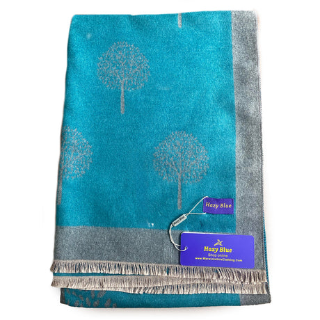 Hazy Blue Tree Of Life Scarfs - Just £13.99! Shop now at Warwickshire Clothing. 