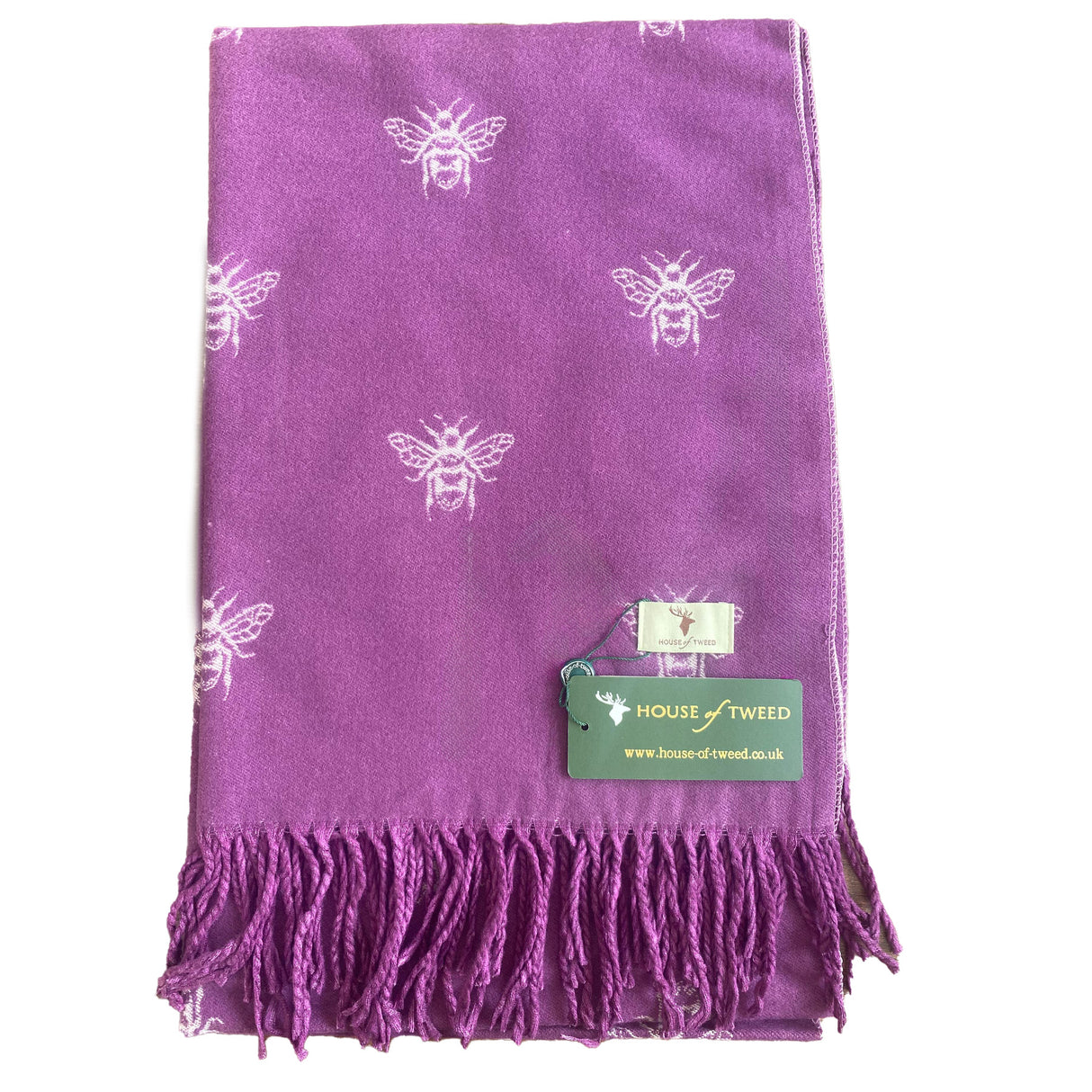 House of Tweed Cashmere Blend Reversible Scarf - Bee - Just £14.99! Shop now at Warwickshire Clothing. 