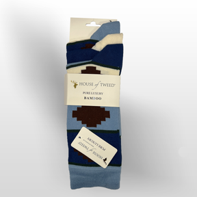 House of Tweed Pure Luxury Mens Bamboo Socks | Dark Blue 3 Pairs - Just £9.99! Shop now at Warwickshire Clothing. 