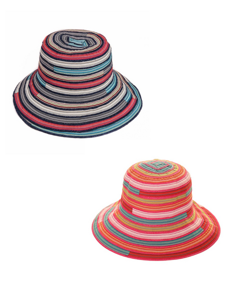 Womens Stripe Pattern Bucket Hat - Just £12.99! Shop now at Warwickshire Clothing. 