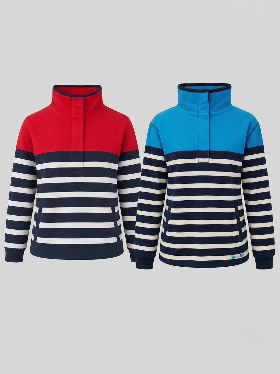 Hazy Blue Womens Pullover Sweatshirts - Tasha