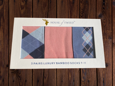 House of Tweed Luxury Mens Bamboo Socks | 3 Pairs Argyle - Just £14.99! Shop now at Warwickshire Clothing. 