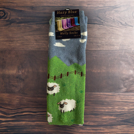 Hazy Blue Welly Socks (Sizes 3-8) - Just £6.49! Shop now at Warwickshire Clothing. 