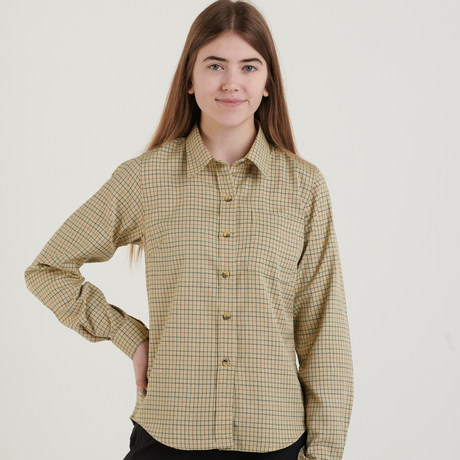Country Classics Womens Check Long Sleeve Shirts - Cartmel Beige - Just $17.99! Shop now at Warwickshire Clothing. Free Dellivery.