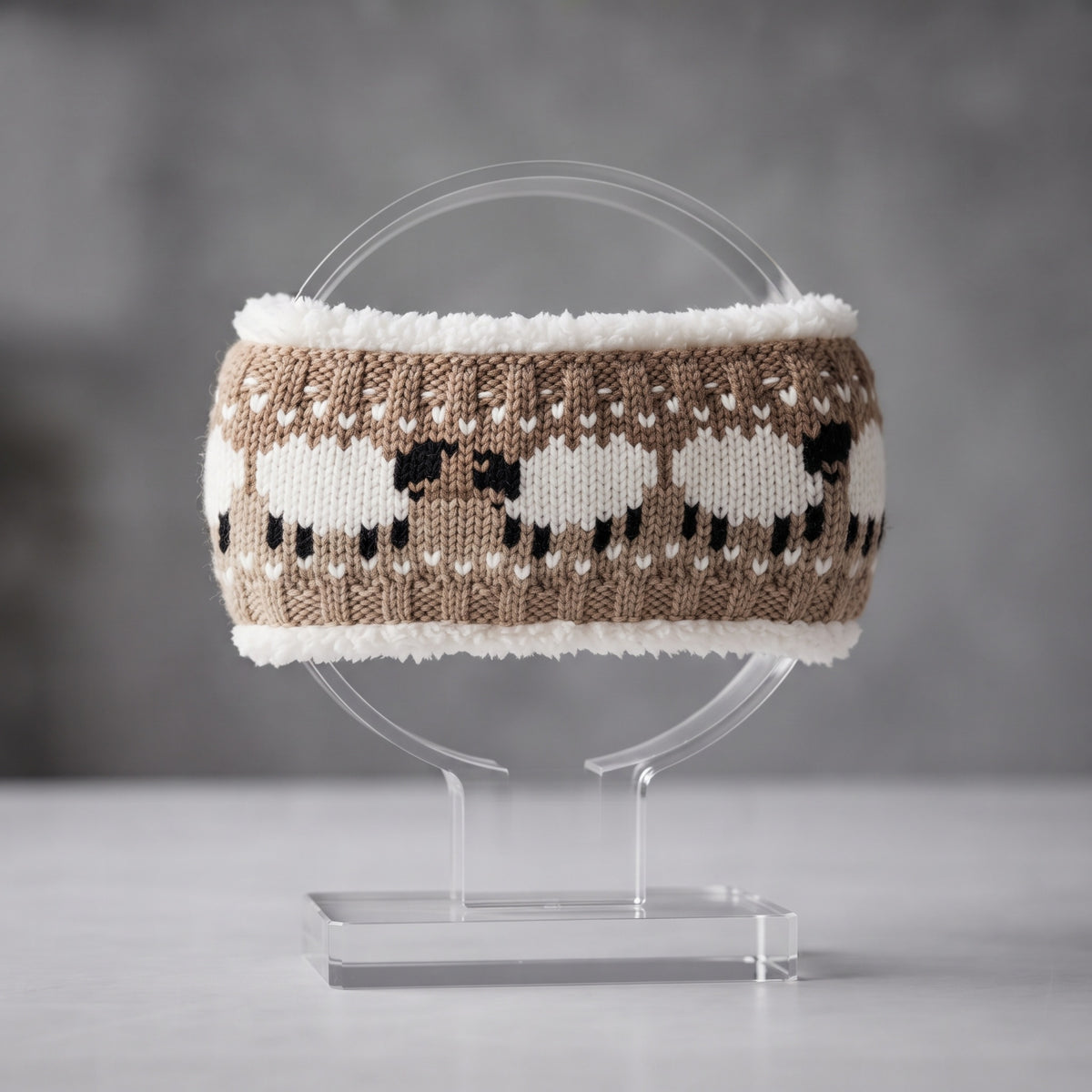 Ladies Knitted Animal Motif Headbands - Fleece-Lined Ear Warmers