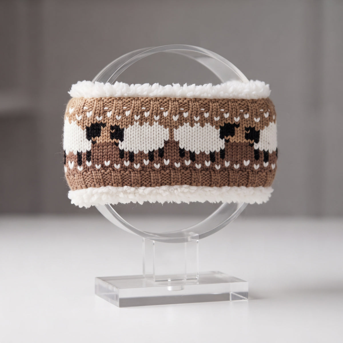 Ladies Knitted Animal Motif Headbands - Fleece-Lined Ear Warmers