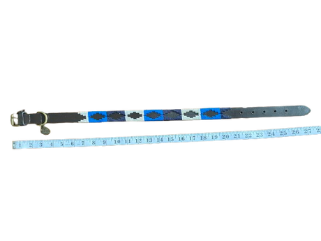 Luxury Polo Leather Dog Collar | Hazy Blue - Just £14.99! Shop now at Warwickshire Clothing. 