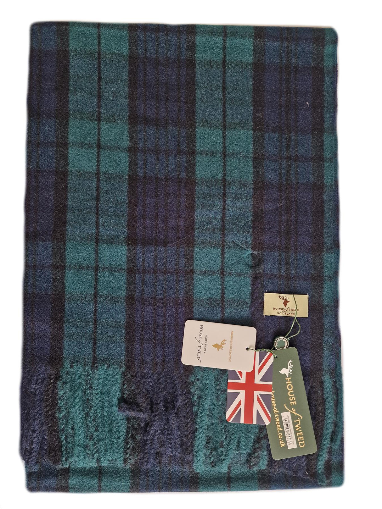 House of Tweed Scarf Tartan Green - Premium clothing from House of Tweed - Just $12.99! Shop now at Warwickshire Clothing