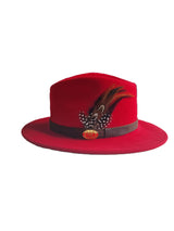 Hazy Blue Wide Brim Fedora Hat Wool Felt with Pheasant Megan - Just £29.99! Shop now at Warwickshire Clothing. 