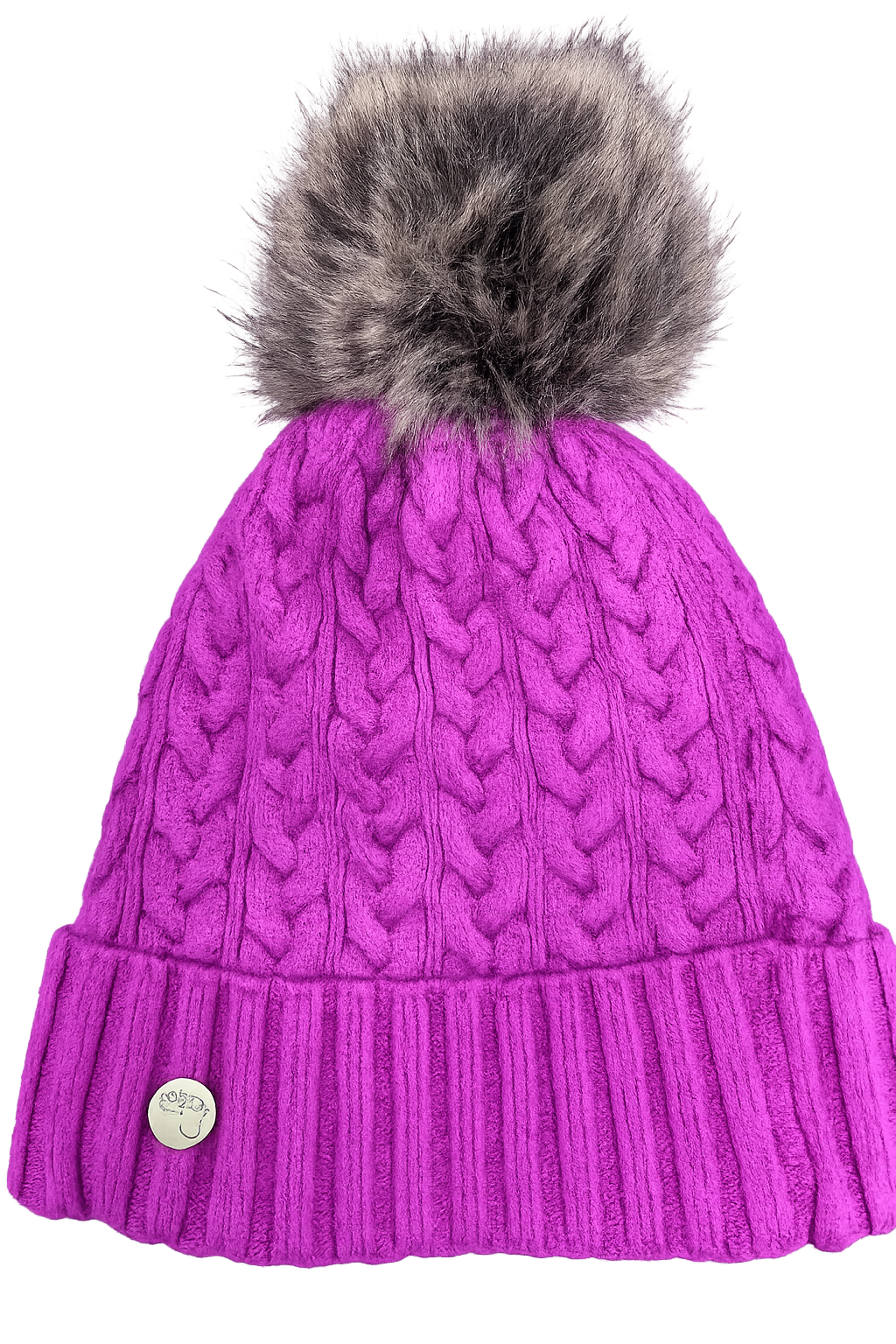 House of Tweed Luxury Plaited Ladies Bobble Pom Pom Beanie Hats