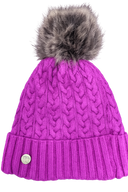 House of Tweed Luxury Plaited Ladies Bobble Pom Pom Beanie Hats