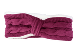 Ladies Chunky Knitted Headband with Faux Fur Lining