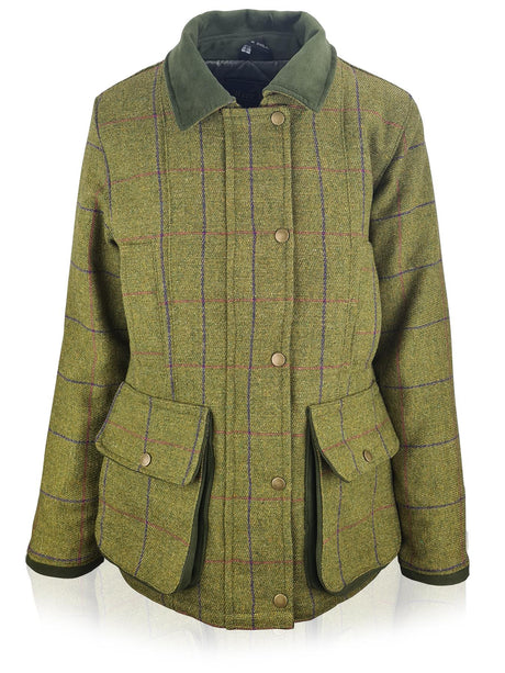 Hazy Blue Womens Quilted Derby Tweed Shooting Jacket - Just £84.99! Shop now at Warwickshire Clothing. 