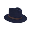 Hazy Blue Wide Brim Fedora Hat Wool Felt with Pheasant Megan - Just £29.99! Shop now at Warwickshire Clothing. 