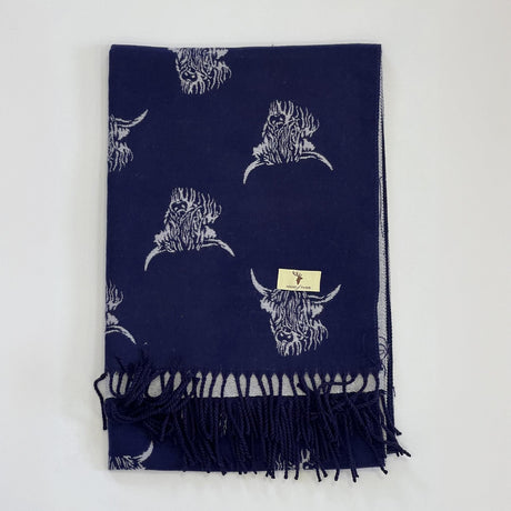 House of Tweed Highland Cattle Scarf - Just £14.99! Shop now at Warwickshire Clothing. 