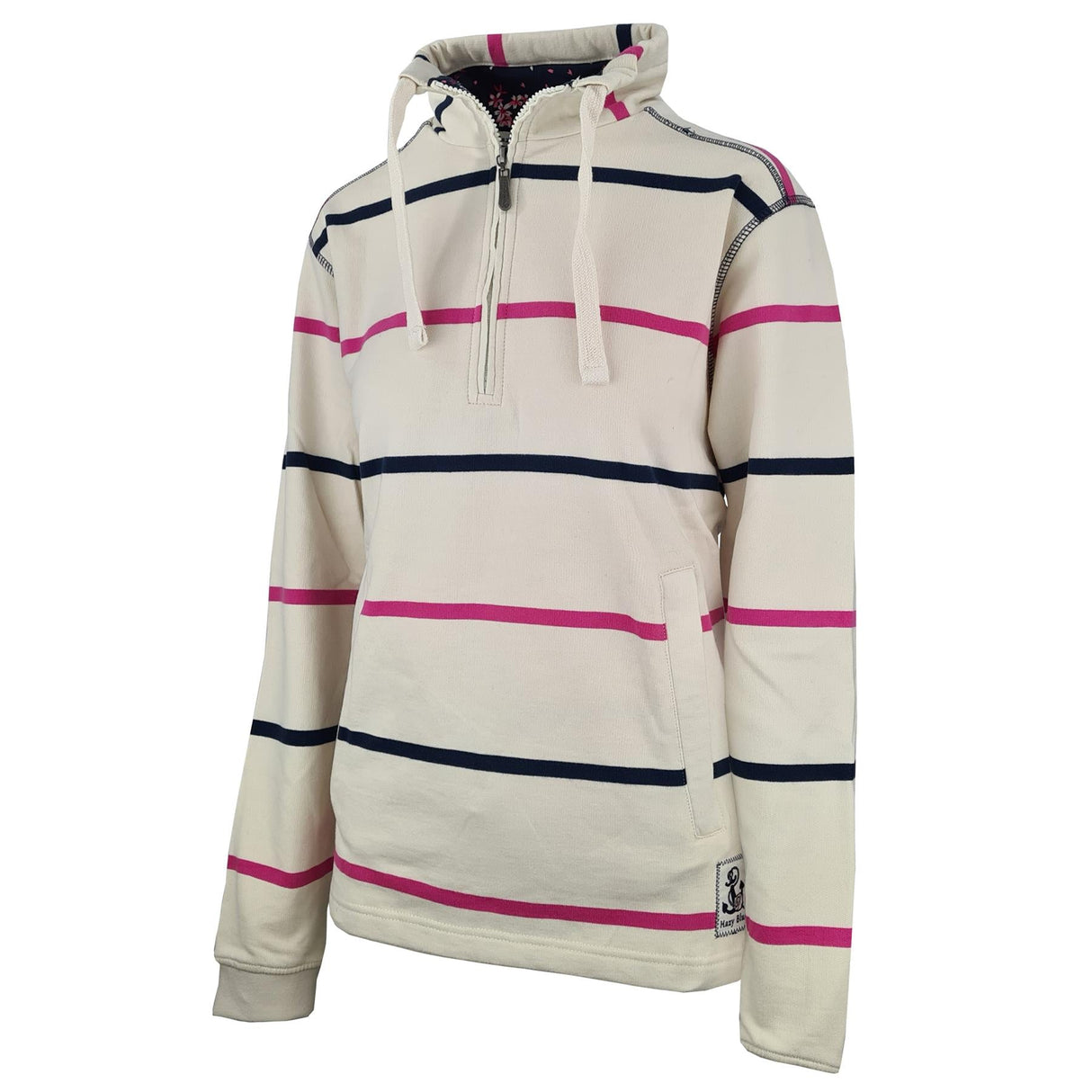 Lizzy Womens Half Zip Pullover Sweatshirt Top Striped - Premium clothing from Hazy Blue - Just $29.99! Shop now at Warwickshire Clothing