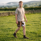 Hazy Blue Nelson Unisex Colour Block Shorts
