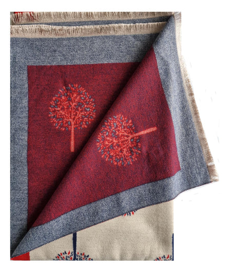 Hazy Blue Tree Of Life Scarfs - Just £13.99! Shop now at Warwickshire Clothing. 