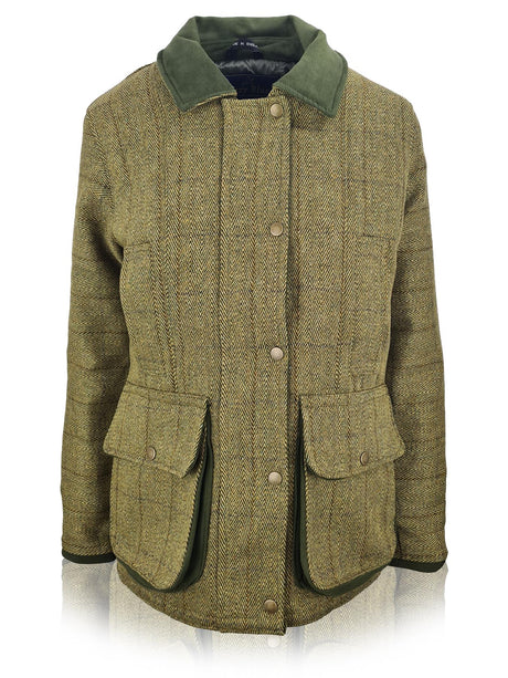 Hazy Blue Womens Quilted Derby Tweed Shooting Jacket - Just £84.99! Shop now at Warwickshire Clothing. 