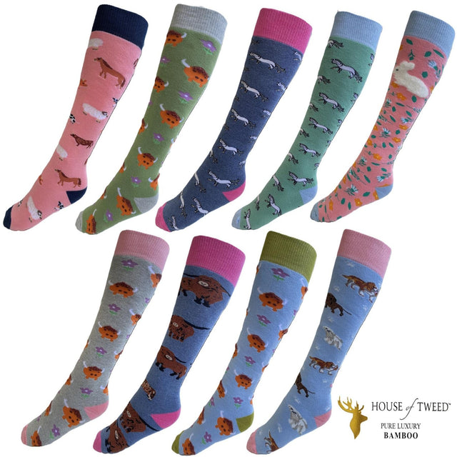 House of Tweed Womens Welly Socks - Just $5.99! Shop now at Warwickshire Clothing. Free Dellivery.