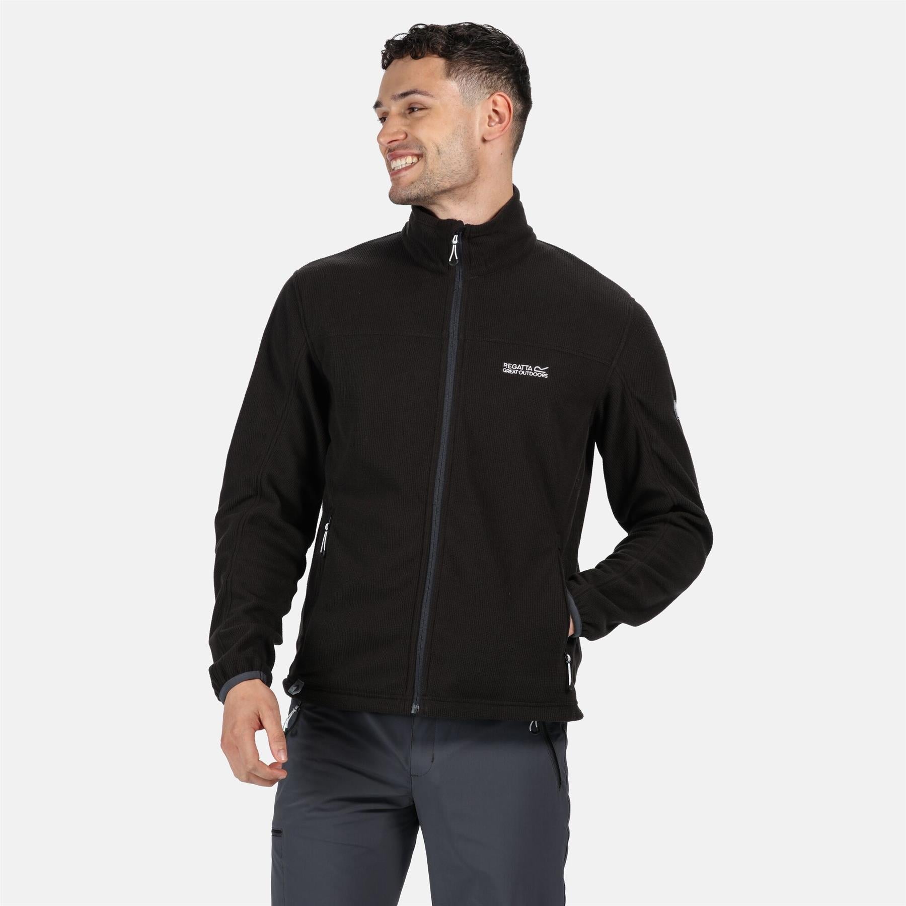 Mens full zip lightweight fleece hot sale