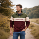 Hazy Blue Countrywear Henley Sweatshirt