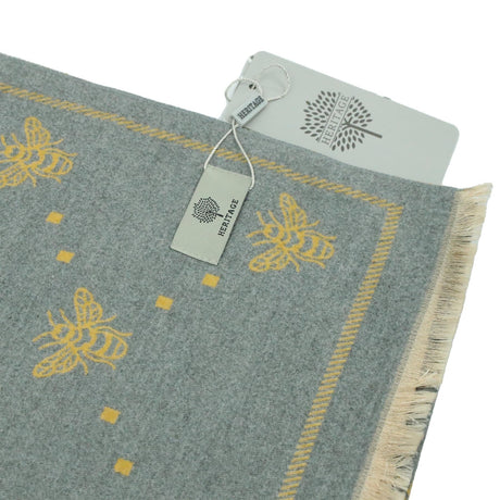 Heritage Warm Cashmere Pashmina Soft Feel Scarves - Bee with Dots - Just £13.99! Shop now at Warwickshire Clothing. 