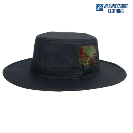 British Made Wax Cotton Fedora Outback Bush Hat Waterproof Sun Rain Wide Brim - Just £19.99! Shop now at Warwickshire Clothing. 