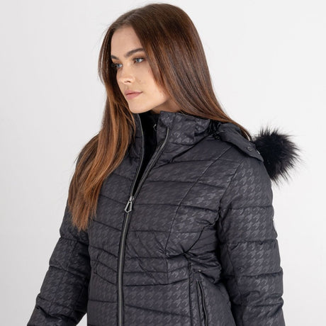 DARE2B Womens Glamorize II Ski Jacket: Black Dogtooth Print - Just £54.99! Shop now at Warwickshire Clothing. 