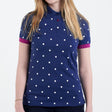 Hazy Blue Womens Short Sleeve Polo Shirt - Lilly - Just £14.99! Shop now at Warwickshire Clothing. 