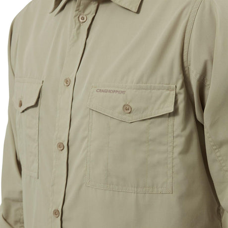 Craghoppers Mens New Kiwi Long Sleeved Shirt Walking Nosi Defence Travel - Just £29.99! Shop now at Warwickshire Clothing. 