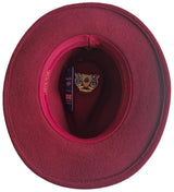 Hazy Blue Wide Brim Fedora Hat Wool Felt with Pheasant Megan - Just £29.99! Shop now at Warwickshire Clothing. 