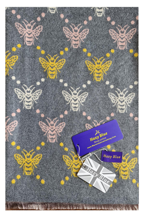 Hazy Blue Pashmina feel Luxury Ladies Womens Scarf - Bee - Just £13.99! Shop now at Warwickshire Clothing. 