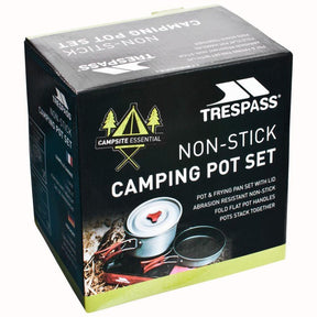 Trespass | Non Stick Camping Pot Frying Pan Set With Lid - Just £24.99! Shop now at Warwickshire Clothing. 