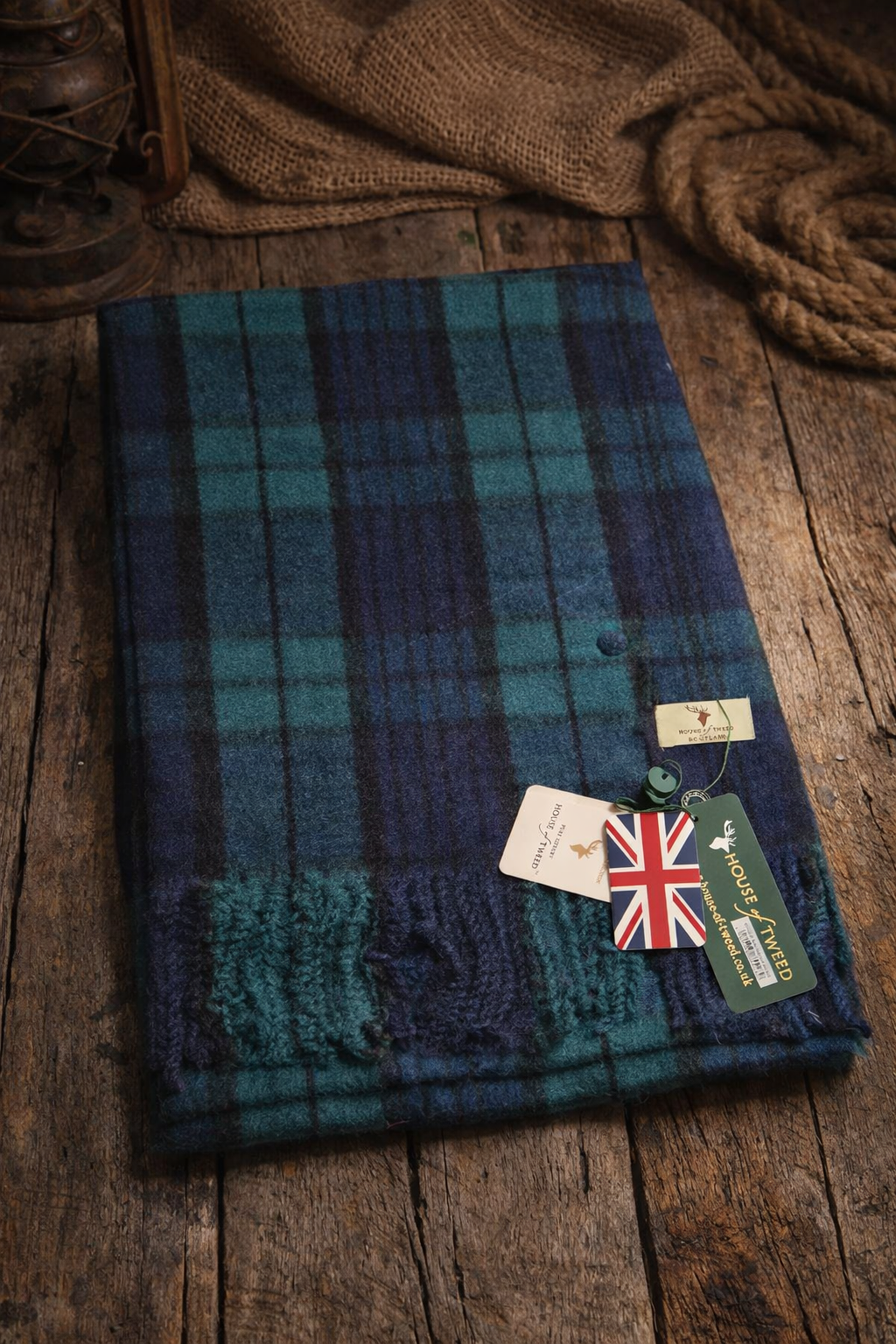 House Of Tweed Womens Soft Check Tartan Scarf