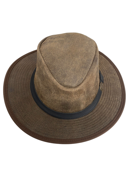 Hazy Blue Unisex Leather Fedora-Style Formal Hat - Tamworth - Just £24.99! Shop now at Warwickshire Clothing. 