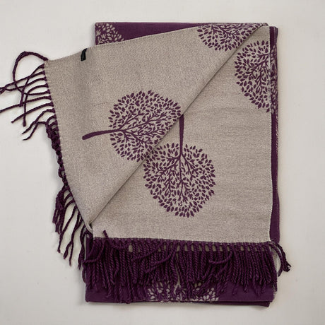 House of Tweed Soft Cashmere Blend Reversible Scarf - Tree of Life - Just £14.99! Shop now at Warwickshire Clothing. 