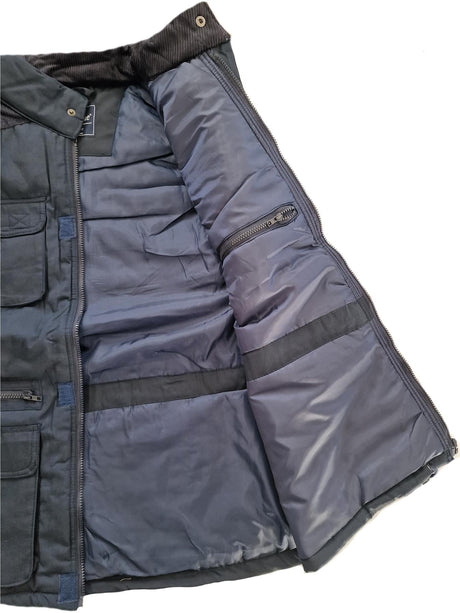 Hazy Blue Mens multi pocket Body Warmer Stalker heavy duty padded gilet - Just £24.99! Shop now at Warwickshire Clothing. 