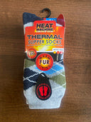 Men's Heat Machine 2.3 Tog Fur Lined Thick Argyle Thermal Slipper Socks - Just £6.99! Shop now at Warwickshire Clothing. 