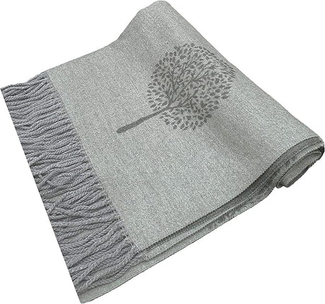 House of Tweed Soft Cashmere Blend Reversible Scarf - Tree of Life - Just £14.99! Shop now at Warwickshire Clothing. 