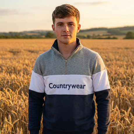 Hazy Blue Countrywear Henley Sweatshirt