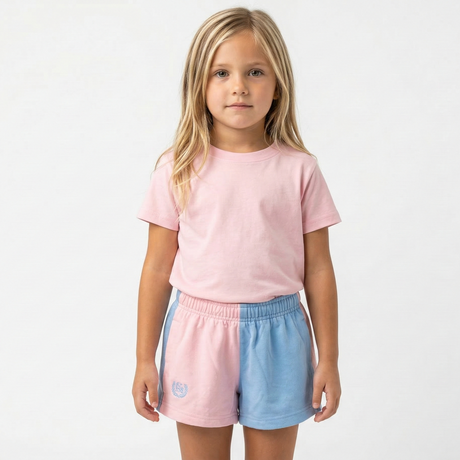 Hazy Blue Harper Colour Block Kids Shorts - Unisex Sports & Leisure