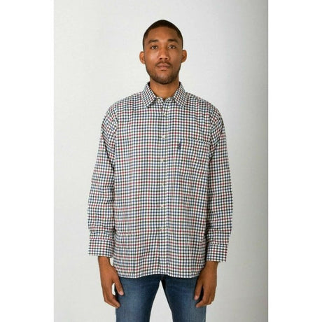 Hazy Blue Mens Casual Country Check Long Sleeve Shirts - Just £16.99! Shop now at Warwickshire Clothing. 