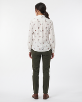 Hazy Blue Womens Long Sleeve Duck Shirt - Camila