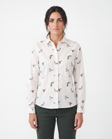 Hazy Blue Womens Long Sleeve Duck Shirt - Camila